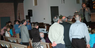 Altar call at Alpha A/G in Clarion, PA