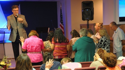 Altar call in Crosby, TX