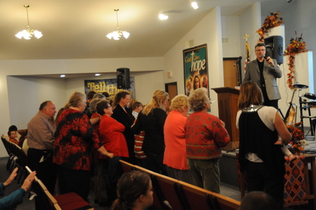 Altar call at Eagle Bend, MN