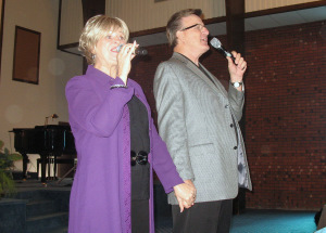 Larry & I ministering in song