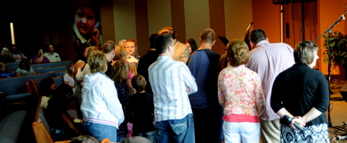 Altar call at Living Hope Church in Mora, MN