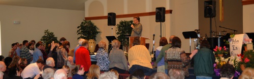 Altar call at Bismarck, ND