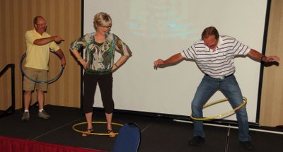 Guess who didn't do well at the hula hoop contest - me - HA!