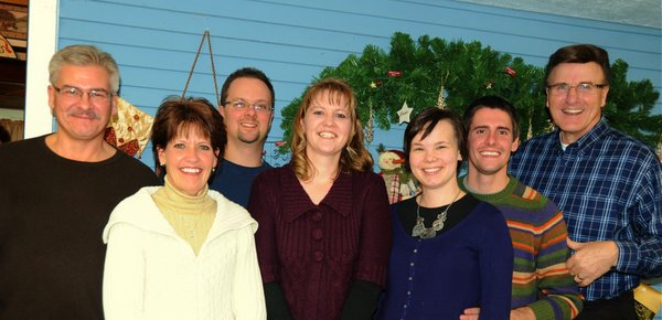 Ministry staff and their spouses with Larry